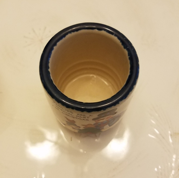 Set of 2 Ceramic Christmas Votive Candle Holders Snowman - Picture 6 of 9